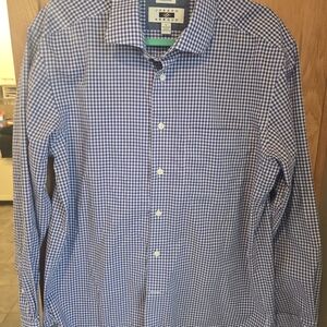 Joseph Abboud Purple and White Checkered Button Down Shirt